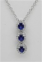 Collana Davite & Delucchi Donna in Oro bianco Zaffiro 0.70 Ct CLN011758ZF - CLN011758ZF